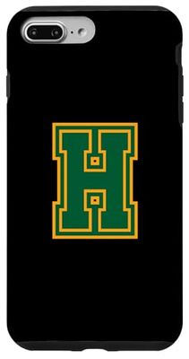 Letter H Yellow Green Monogram Initial Case for iPhone 7 Plus/8 Plus