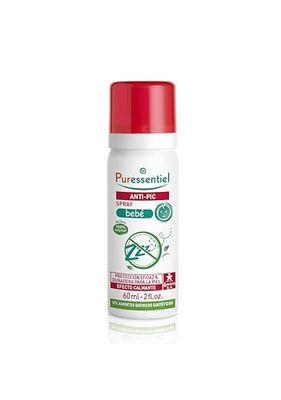 Puressentiel - Anti-Pic - Spray bebé anti-Pic - Protege e acalma a pele do bebé de forma eficaz e duradoura - ideal após uma picada - 100% de origem natural - 60 ml