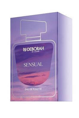 Deborah Milano – Eau de Toilette Sensual, doft för kvinnor, bärnstensfärgad och blommande doft 100 ml