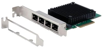 EX-60114 - Tarjeta de Red PCIe de 4 Puertos 2.5 Gigabit, Adaptador Ethernet
