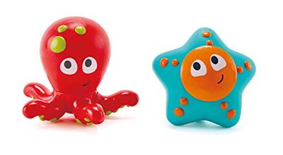 Hape Juego de Pesca de Doble Diversión | Juguete de Baño y Piscina | con Caña, Red y Animales Saltarines | A Partir de 2 Años