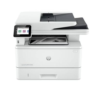 HP Impresora multifunción HP Laserjet Pro 4102fdn (Impresión Doble Cara Automática, Scanner, Fax, Red Gigabit Ethernet, USB 2.0, 1 Host USB, HP Smart App, Apple AirPrint, Mopria), Blanca y negra