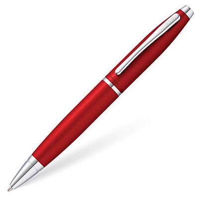 Cross Calais - Penna a sfera (meccanismo rotante, tratto M, colore inchiostro: nero) in rosso carminio, 1 pezzo (1 pezzo)