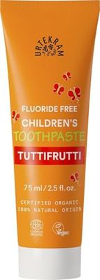 Urtekram Dentifrice Enfant Tutti Frutti - Dentifrice Vegan Enfant Sans Fluor - Origine Bio & 100% Naturelle - Urtekram Dental, 75 ml (Lot de 1)