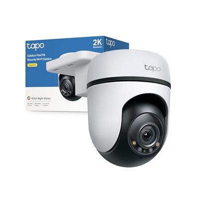 Tapo Telecamera Wi-Fi Esterno Visione Notturna a Colori, 2K 3MP Telecamera WiFi 360° IP65, Videocamera Sorveglianza Esterno, Rilevamenti Smart AI, Tracciamento Intelligente, Alexa, 2.4GHz, C51A