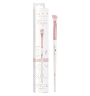 Luvia Professional Makeup Brush, Eyeshadow Make-Up Brush, Angled Eye Brush, Vegan Cosmetic Brush, 316 // Eye Contour - Candy