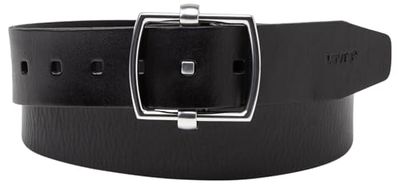 Levi's Levi's Footwear and Accessoires Chunky Center Bar Belt, Regular Black, One size, unisex, Regular Black, Eén maat
