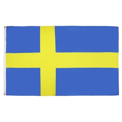 Zweedse vlag 90x60 cm - Zweedse vlaggen 60 x 90 cm - Banner 2x3 ft Hoge kwaliteit - AZ FLAG