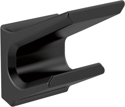 Delta 79936 Gancho doble pivotal para bata, negro mate