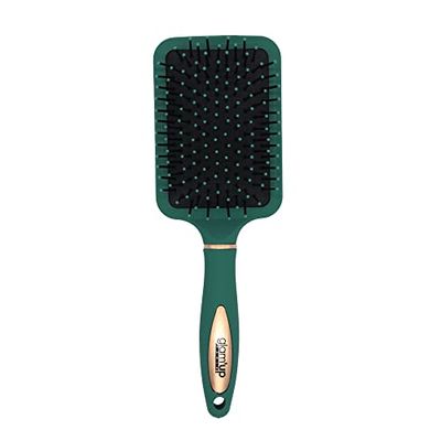 Glam'Up Paris Maxi Square Hairbrush Green Rose Gold - Detangling Hairbrush with Handle - Maxi Brush with Square Gusset Model 26 x 9 x 3.5 cm - Green Rose Gold