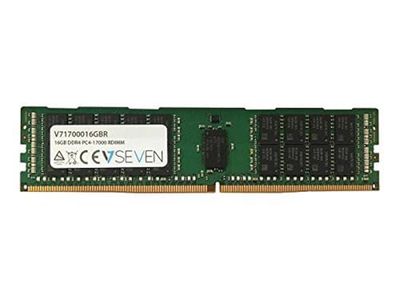 V7 V71700016GBR V7 16GB DDR4 PC4-17000 - 2133Mhz SERVER REG Server Module de mémoire - V71700016GBR