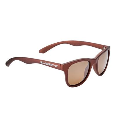 SWISSEYE Mixte Kanjo Flex 1 Lunettes de Sport, Marron Mat, Taille Unique