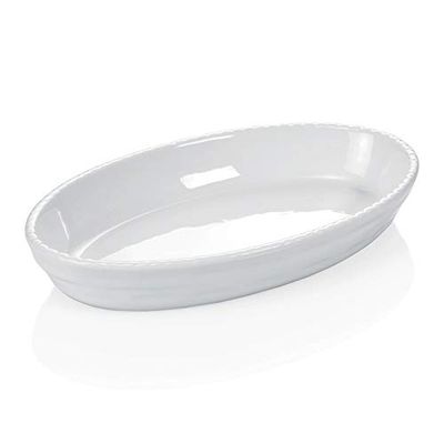 WAS 4940 380 Serie Bavaria - Molde para horno (porcelana, 38 x 24 x 5 cm), color marfil