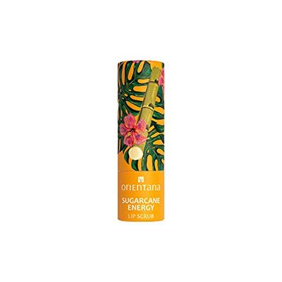 Orientana - Stick Scrub Naturale Per Le Labbra Energia Di Canna Da Zucchero | Vegan Organic Soft Lip Exfoliator Moisturiser Smoother | Eco Friendly | Hydrating Regenerating Moisturising - 4.2g