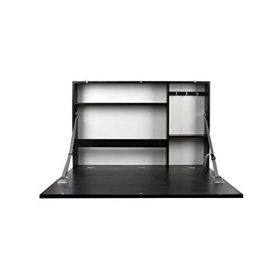 Prinz Wandmontage 36' X 24' zwart klapbureau met krijtbord, hout, 36' X 24' X 5'
