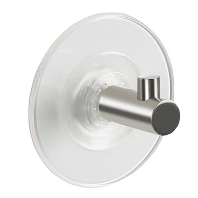 Spirella Collection Suki Ganci di adesione a Ventosa 6, PVC e Acciaio Inossidabile, Trasparente, Materiale Colore, Dimensioni