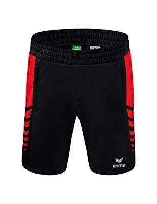 Erima Six Wings Worker Pantaloncini, Uomo, Nero/Rosso, S