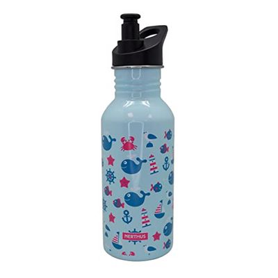 Enväggsflaska för barn 500 ml. valar