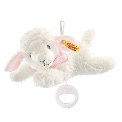 Steiff Lamb Box Animales Caja de música de Cordero Sweet Dreams, Color Rosa, 25 cm (239649)