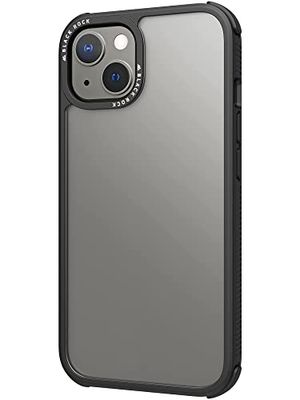 Black Rock - Hoes robuuste transparante hoes geschikt voor Apple iPhone 13 I telefoonhoes transparant, doorzichtig, helder (zwart)