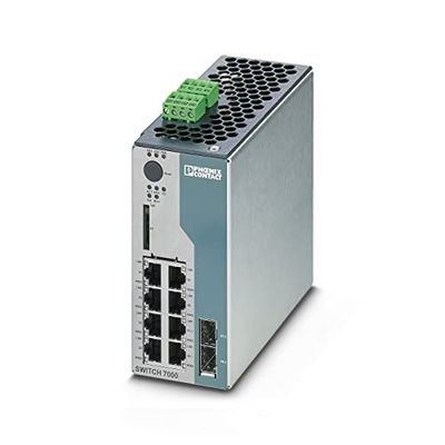 PHOENIX CONTACT FL SWITCH 7006-2GC-EIP Commutateur géré 7000 6 ports RJ45 10/100 Mbit/s, 2 ports combo 10/100/1000 Mbit/s, indice de protection IP20, classe de conformance A, Ethernet/IP