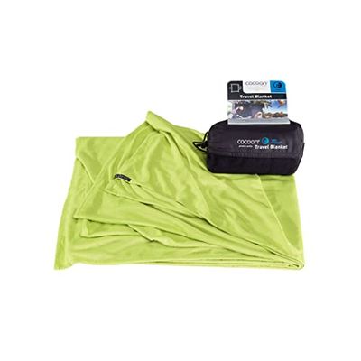 COCOON – Coolmax resefilt | kompakt filt för camping och vandring | Passar i ryggsäck | fäste till bagage | nödvändigt resor | snabbtorkande (vanlig 178 cm x 140 cm – träd groda grön)
