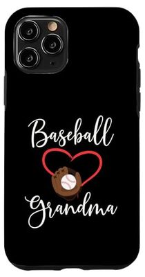 Funny Baseball Grandma Sport Mom Mother Grandmother Heart Case for iPhone 11 Pro