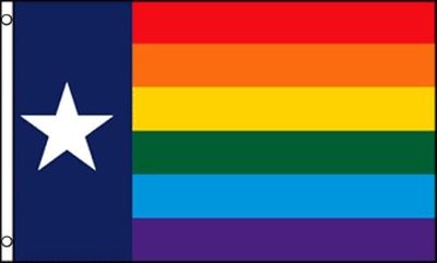 AZ FLAG Vlag Texas Regenboog 90 x 60 cm - Vlag Gay Texan 60 x 90 cm - Vlaggen