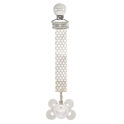 Chicco Clip Fashion - corrente porta-chupetas, cinzento