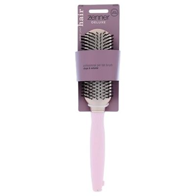 Zenner Deluxe Toupee Brush - Toupee Brush with Firm Nylon Bristles and Fold-Out Compartment Tip - For Volume, Hair Separation and Precise Styling