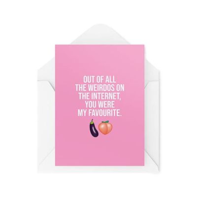 Funny Valentine's Day Cards | Couples Card | Couple Greetings Card | All The Weirdos On The Internet | Husband Wife Online Dating | CBH818