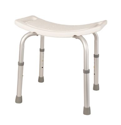 Homecraft aluminium medicinsk duschpall, justerbar duschstol, halkfri duschstol, hållbar, duschstol i plast, backless duschstöd (kan lindra moms i Storbritannien)