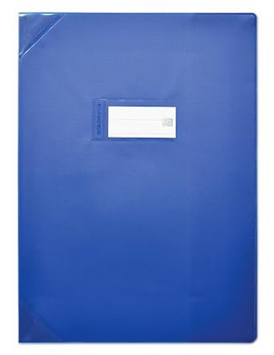 OXFORD Protège-Cahier Strong Line 24x32cm PVC Opaque 15/100ème Bleu
