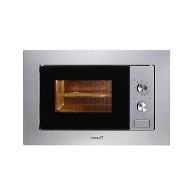 CATA - MC 20 IX - Inbyggd mikrovågsugn - rostfritt stål - 5 effektnivåer - 1000 W grill - automatisk avfrostning - med timer - kapacitet 20L - bredd 60 cm