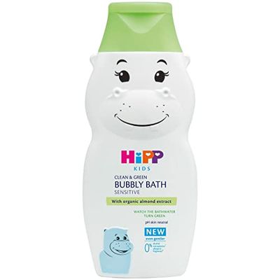 HiPP Kids Clean and Green Bubbly Bath Hippo 300ml (Pack of 6)