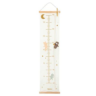 Kaloo - Reves de Douceur - Ma Toise en Bois FSC et Coton - 1m27 - Toise Murale Enfant - Pour Mesurer la Taille de Bébé - Dès la Naissance, K220003