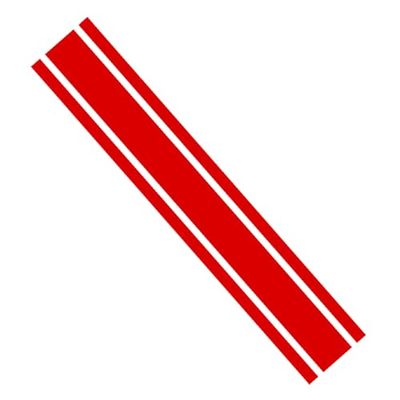 Ambiance - Adhesivo para campana de coche, diseño de rayas, diseño de rayas, color rojo