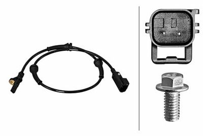 HELLA 6PU 358 218-301 Sensor, revoluciones de la rueda - 2polos - Eje trasero - Cable: 715mm