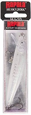 Rapala - Leurre de Pêche Husky Jerk - Matériel de Pêche avec Corps de Densité Neutre - Leurre Pêche d'Eau Douce - Prof de Nage 1.2-2.4m - Taille 10cm / 10g - Fabriqué en Estonie - Glass Minnow