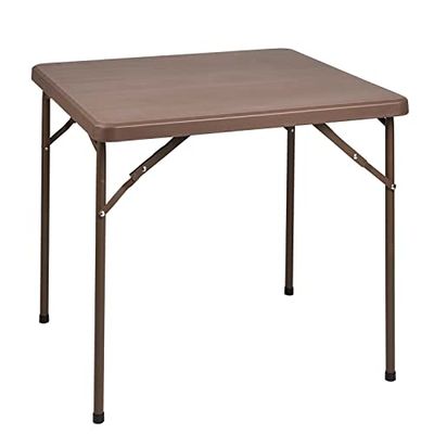 MAURER Table Pliante carrée 86 x 86 x 74 cm. Couleur : Marron, Multicolore, Unico