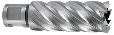 RUKO 108513E - Broca hueca HSSE-Co 5 con vástago Weldon (3/4"), rectificada CBN, profundidad de corte 55 mm (13,0 x 19,0 mm)