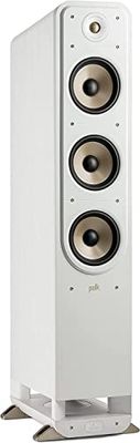 Polk Audio Signature Elite ES60 High Resolution HiFi Floor Speaker for Home Cinema Hi-Res Certified Compatible with Dolby Atmos and DTS:X (PC) - White