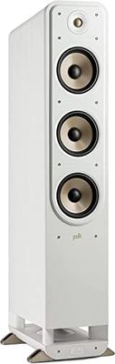 POLK AUDIO Signature Elite ES60 - Altavoz de Suelo HiFi de Alta resolución para Cine en casa, Certificado de Alta resolución, Compatible con Dolby Atmos y DTS:X (PC), Color Blanco