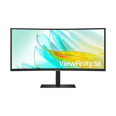SAMSUNG LS34C652UAUXEN – Monitor ViewFinity S6 S65UC de 34” con Resolución Ultra WQHD, Pantalla con curvatura 1000R, HDR, Conectividad USB-C, Modo EyeCare, Negro