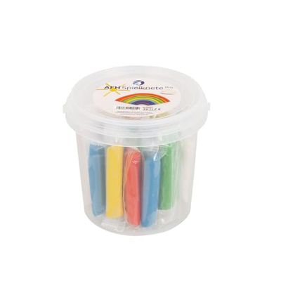 AFH speelklei Pro, 25 stuks, afzonderlijk verpakt in emmer, 5 kleuren van elk 20 g