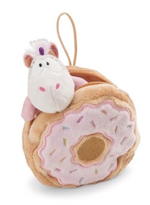 NICI Unicornio de Peluche Sweety Rainbow de 10 cm Dentro de un Donut con Lazo, Suave muñeco, Adorable Animal para abrazarlo y Jugar, Gran Idea de Regalo para niños y Personas Adultas, 61915