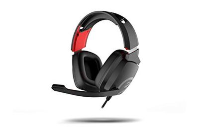 Cascos Gaming Ozone Ekho X40 - Auriculares con microfono - Compatible PS4, PC, Xbox, Switch - Altavoces 50mm, Diadema Ajustable, Controlador, Micro Plegable, Ergonomico, Negro