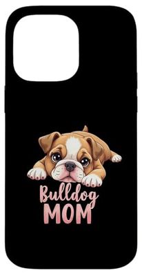 Bulldog anglais maman chien bouledogue maman chiot mignon Coque pour iPhone 14 Pro Max