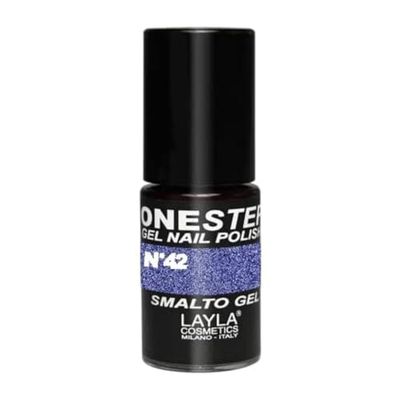 LAYLA ONE STEP Smalto Semipermanente in Gel 3-in-1 Veloce e Facile Applicazione Durata 3 Settimane Alta Pigmentazione Senza Strato di Dispersione 5ML Layla Cosmetics N.42 MOON STARS (Blu)