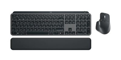 Logitech MX Keys S Combo: MX Master 3S, MX Keys S & MX Palm Rest - Grafite, Layout Portoghese QWERTY